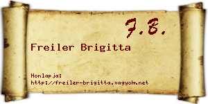 Freiler Brigitta névjegykártya